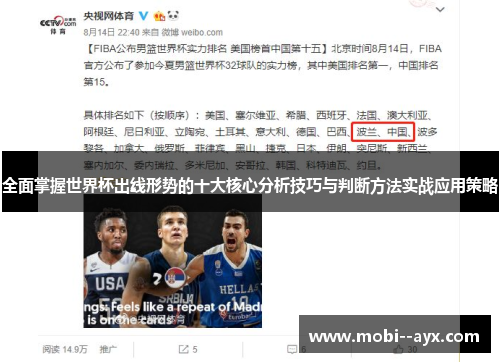 全面掌握世界杯出线形势的十大核心分析技巧与判断方法实战应用策略 全面掌握世界杯出线形势的十大核心分析技巧与判断方法实战应用策略